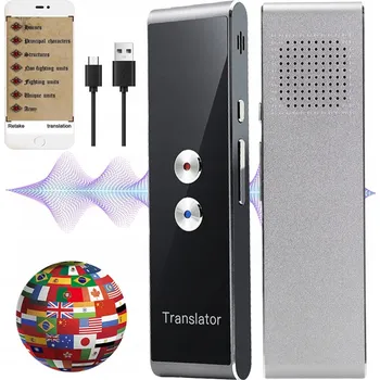 HLASOVÝ PŘEKLADAČ OKAMŽITÝ KAPESNÍ TRANSLÁTOR 33 JAZYKŮ 800mAh