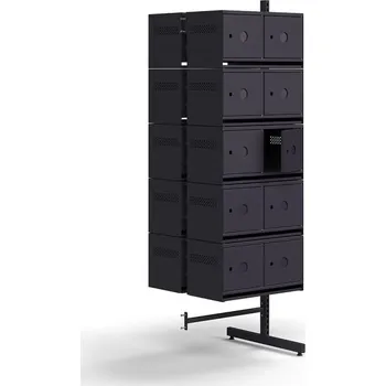 Věšák Skříň na boty ENTRY, přídavná sekce, 20 kovových dvířek s přípravou pro označení, 1800x600x600 mm, a