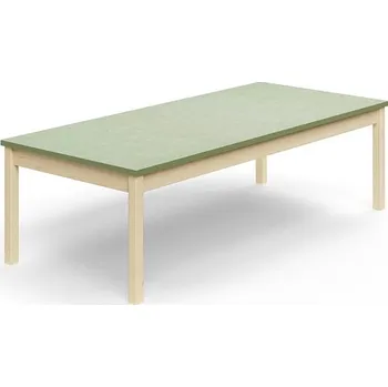 Psací stůl Stůl DECIBEL, 1800x800x530 mm, akustické linoleum, bříza/zelenošedá