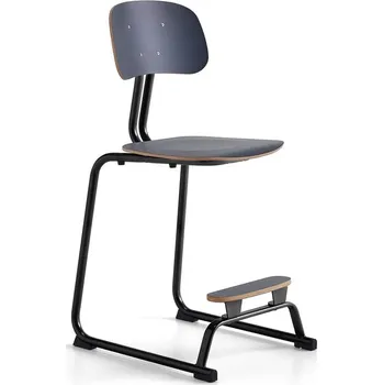 Jídelní židle Školní židle YNGVE, ližinová podnož, výška 610 mm, antracitově šedá/antracitově šedá