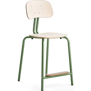 Jídelní židle Školní židle YNGVE, 4 nohy, výška 610 mm, zelená/bříza