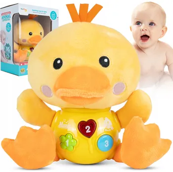plyšák INTERAKTIVNÍ KACHNA SVÍTÍ ZPÍVÁ PLYŠÁK KACHNIČKA ZVUK SVĚTLO