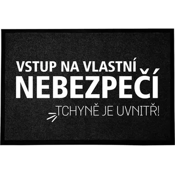 Rohožka Wycieraczka Czarna Witam Ale Z Pizza I Piwem Super Dárek do domu 60x40 cm