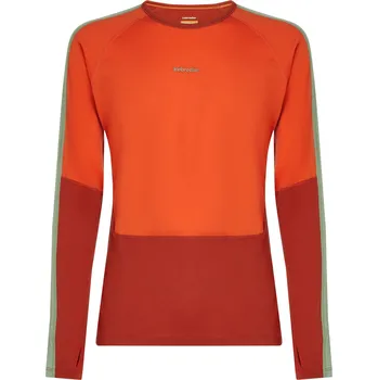 Pánské funkční triko Icebreaker Men Merino 200 Oasis+ LS Crewe Velikost: XL / Barva: oranžová