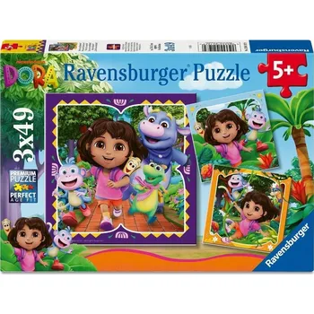Puzzle Puzzle dla dzieci 2D: Dora 3x49el Ravensburger