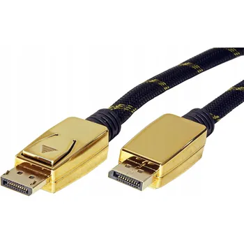 Video kabel ROLINE-GOLD DisplayPort kabel v.1.2 (HBR2, 4K@60Hz), DP(M) - DP(M), 10m