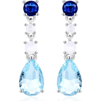 Náušnice AGATO Luxusní visací náušnice AGT-E074PBL