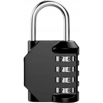 Visací zámek 4místný kombinační zámek, vhodný pro skříně, nářadí a zavazadla