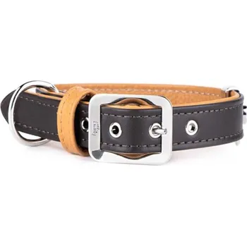 Obojek pro psa MyFamily Obojek kůže Hermitage M 35-41cm/22mm hnědé/okrové MF