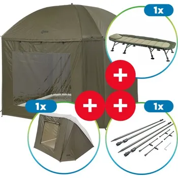Deštník Deštník Mivardi Session Umbrella XL + Rozšiřující Sada s Tyčemi + Lehátko