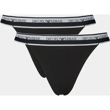 Dámské spodní prádlo Dámská tanga 2Pack 164522 4R227 00020 černá - Emporio Armani Velikost: M
