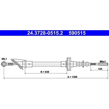Spojka Tažné lanko, ovládání spojky ATE 24.3728-0515.2