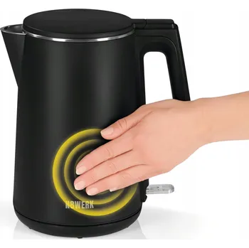 Rychlovarná konvice Elektrická varná konvice N8Werk Midnight Edition 2200 W 1,5 l černá