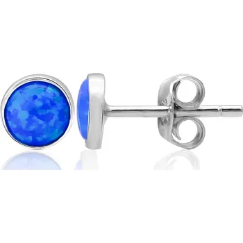 Náušnice AGATO Stříbrné náušnice se syntetickým opálem AGUP2243