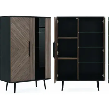 Komoda REGÁL KOMODA SE SKLEM DO OBÝVACÍHO POKOJE LANDI KONSIMO