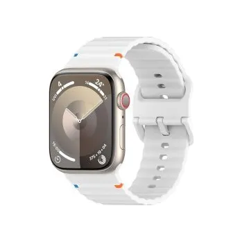Řemínek na hodinky 4wrist Řemínek ze silikonu pro Apple Watch 42/44/45/49 mm - White + 2 měsíce na vrácení zboží