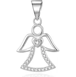 AGATO Stříbrný přívěsek anděl se zirkony AGH764