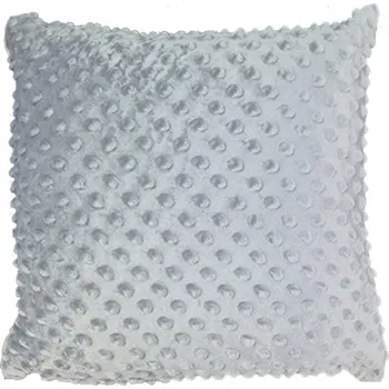 Povlak na polštářek Povlak na polštář 40x40 na zip Minky světle šedý