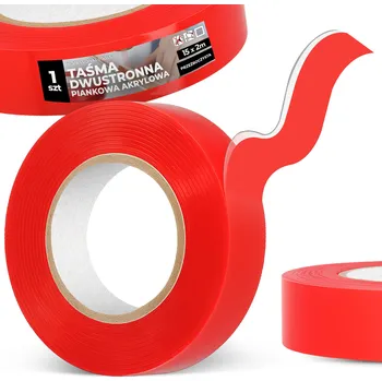 Lepicí páska OBOUSTRANNÁ PĚNOVÁ LEPICÍ PÁSKA 15 mm 2 m Silná Univerzální Montážní RG-T