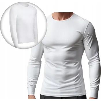 Pánské tričko PÁNSKÉ TRIČKO S DLOUHÝM RUKÁVEM BÍLÉ TRIČKO 100% BAVLNA LONGSLEEVE L