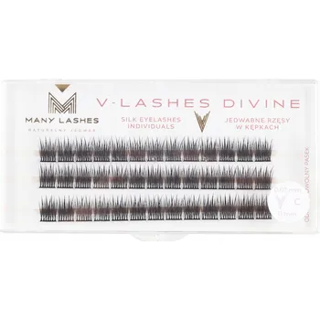 Umělé řasy Many Lashes V-LASHES DIVINE Trsy řas C 11 mm