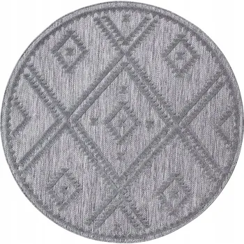 Koberec Kulatý Koberec pro venkovní i vnitřní použití, ve tvaru diamantu, Sanori 4540 Antracit , 200x200