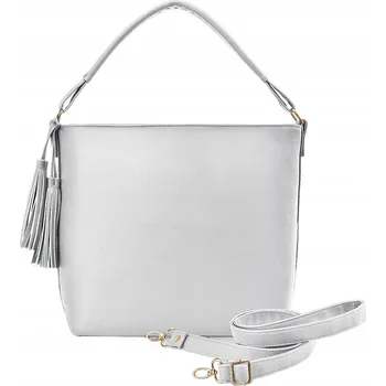 Kabelka Shopper kabelka eko kůže stříbrná