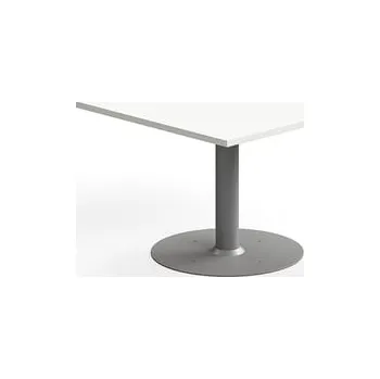 Konferenční stolek Konferenční stolek ALVA, 700x700x500 mm, upevnitelný, vysokotlaký laminát, stříbrná/bílá