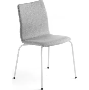 Jednací židle Konferenční židle OTTAWA, stříbrně šedý potah, bílá