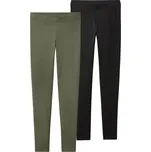 esmara® Dámské legíny, 2 kusy (černá/zelená, S(36/38))