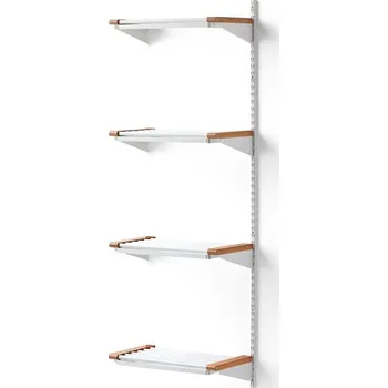 Věšák Regál na boty JEPPE, přídavná sekce, 4 police, 1790x600x300 mm, dub/bílá