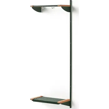 Věšák Šatní stěna JEPPE, přídavná sekce, 1790x600x300 mm, dub/zelená