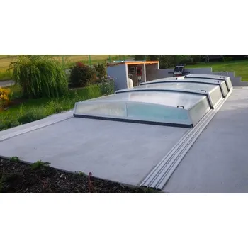 Bazénové zastřešení Zastřešení bazénu DIAMANT - 4 moduly 440x740 + 220 cm