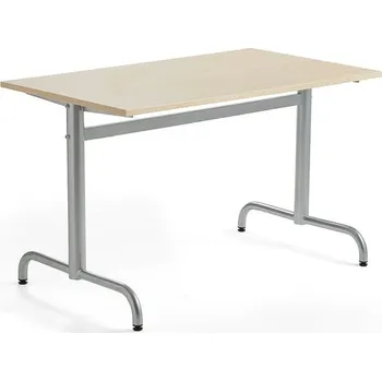 Jídelní stůl Stůl PLURAL, 1200x700x720 mm, akustická HPL deska, bříza, stříbrná