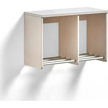 Věšák Botník EBBA, 2 přihrádky, bílá