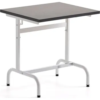 Zahradní lavice Školní lavice 180, linoleum, bílá/tmavě šedá