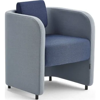 Křeslo Křeslo COMFY, vlněný potah, blankytně modrá/námořnická modrá