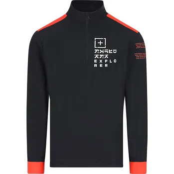 Pánský svetr ONEMORE 671 - MICROFLEECE T-NECK HALF ZIP "OLIMPIC" MAN BLACK/BACIO/WHITE Velikost: XXL