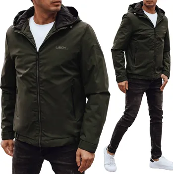 Pánská softshellová bunda PÁNSKÁ PŘECHODNÁ BUNDA S KAPUCÍ ZELENÁ tx4888 - XXL