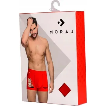 Pánské spodní prádlo 1 pár Červené Valentýnské pánské boxerky bavlněné s nápisy MORAJ XXL