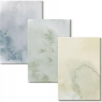 Obraz Sada obrazů na zeď Pastelové akvarely na plátně 3x 20x30 cm
