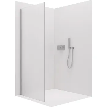 CERANO - Boční stěna Lantono - pravá - 8 mm - chrom, mléčné sklo - 80x195 cm - jednodílná pevná