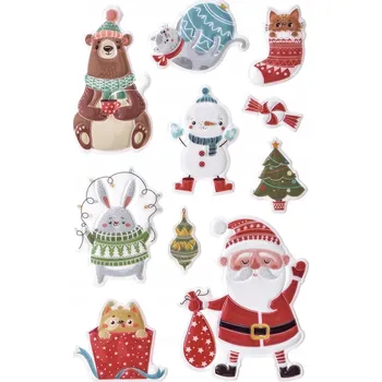 samolepka NAFOUKLÉ SAMOLEPKY - ZIMNÍ ROZTOMILÉ 10 KS DP TVORBA