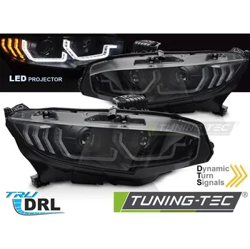 Cizojazyčná kniha LED HEADLIGHTS BLACK DRL SEQ fits HONDA CIVIC X 16-21