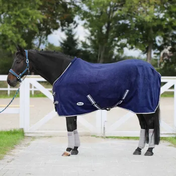 Vybavení pro koně Deka York Britta s pruhy, tmavě modrá, 165 cm