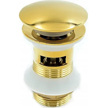Sifon KLIK KLAK zátka umyvadla s přepadem ZLATÁ GOLD