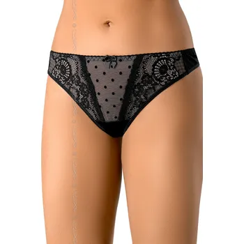 Dámské erotické kalhotky Dámské tanga V-7678 - Axami Barva: černá, Velikost: M-38
