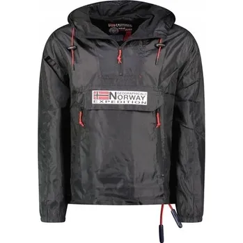 Moto bunda Bunda Geographical Norway větrovka černá s kapucí velikost S