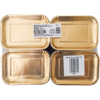 Jednorázové nádobí Tácek s ochrannou fólií zlatý 17x12,5 cm 5 kg/bal