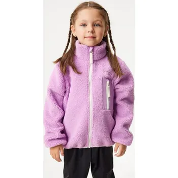 Unuo Dětská fleecová bunda Teddy, Lila - 110/116